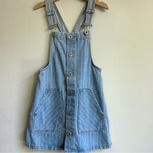Zara Girls Blue Denim Dress Overalls 7yrs